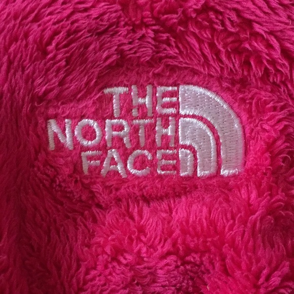 Girls (L) Pink North Face Fuzzy Pink Jacket - Picture 4 of 5